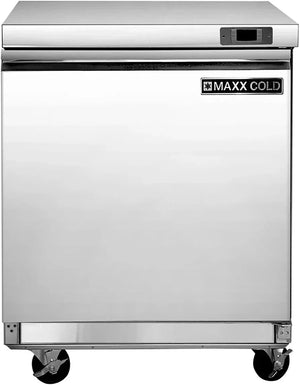 Maxx Cold - 29" Stainless Steel Single Door Undercounter Freezer - MXSF29UHC