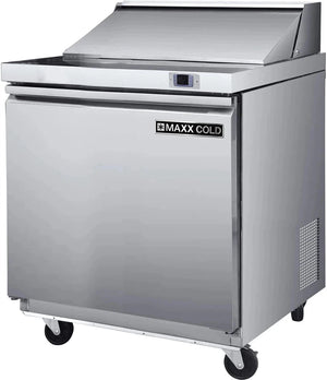 Maxx Cold - 29" Stainless Steel Single Sandwich Prep Table - MXSR29SHC