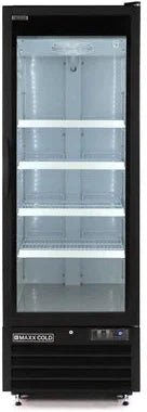 Maxx Cold - 30 Cu ft. Black Single Door & Large Capacity Merchandiser Freezer - MXGDM-30FBHC