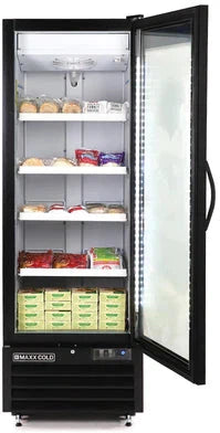 Maxx Cold - 30 Cu ft. Black Single Door & Large Capacity Merchandiser Freezer - MXGDM-30FBHC