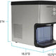 Maxx Cold - 33 lb Stainless Steel Black Ice Maker with Overpack - MAXNG30 (Available December)