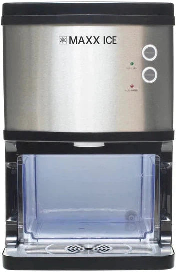 Maxx Cold - 33 lb Stainless Steel Black Ice Maker with Overpack - MAXNG30