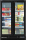 Maxx Cold - 36 Cu ft. Black Glass Double Door & Narrow Width Merchandiser Freezer - MXM2-36FBHC