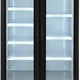 Maxx Cold - 36 Cu ft. Black Glass Double Door & Narrow Width Merchandiser Freezer - MXM2-36FBHC