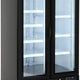 Maxx Cold - 36 Cu ft. Black Glass Double Door & Narrow Width Merchandiser Freezer - MXM2-36FBHC