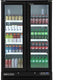 Maxx Cold - 36 Cu ft. Black Glass Double Door Narrow Width Merchandiser Refrigerator - MXM2-36RBHC