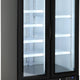 Maxx Cold - 36 Cu ft. Black Glass Double Door Narrow Width Merchandiser Refrigerator - MXM2-36RBHC