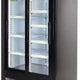 Maxx Cold - 36 Cu ft. Black Narrow Width Merchandiser Refrigerator with Double & Sliding Glass Door - MXM2-36RSBHC