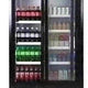 Maxx Cold - 36 Cu ft. Black Narrow Width Merchandiser Refrigerator with Double & Sliding Glass Door - MXM2-36RSBHC