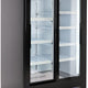 Maxx Cold - 36 Cu ft. Black Narrow Width Merchandiser Refrigerator with Double & Sliding Glass Door - MXM2-36RSBHC