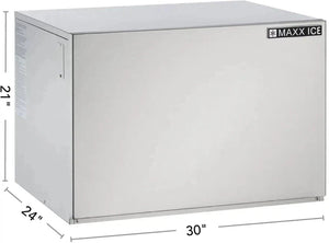 Maxx Cold - 452 lb Stainless Steel Full-Dice Modular Ice Machine - MIM452