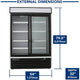 Maxx Cold - 48 Cu ft. Black Merchandiser Refrigerator With Double & Sliding Glass Door - MXM2-48RSBHC