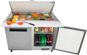 Maxx Cold - 48" Double Door Megatop Refrigerated Prep Table - MXCR48MHC