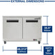 Maxx Cold - 48" Double Door Undercounter Refrigerator - MXCR48UHC