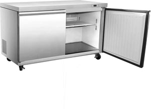 Maxx Cold - 48" Stainless Steel Double Door Undercounter Freezer - MXSF48UHC