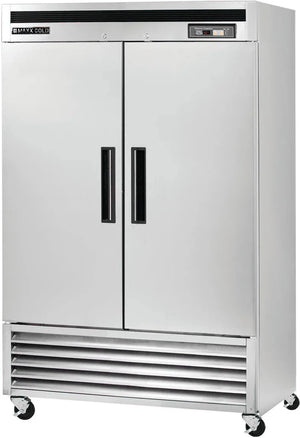 Maxx Cold - 49 cu ft. Stainless Steel Solid Double Door Bottom Mount Reach-In Freezer - MCF-49FDHC