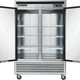 Maxx Cold - 49 cu ft. Stainless Steel Solid Double Door Bottom Mount Reach-In Freezer - MCF-49FDHC