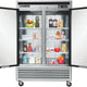 Maxx Cold - 49 cu ft. Stainless Steel Solid Double Door Bottom Mount Reach-In Freezer - MCF-49FDHC