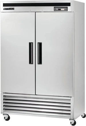 Maxx Cold - 49 cu ft. Stainless Steel Solid Double Door Bottom Mount Reach-In Refrigerator - MCR-49FDHC