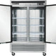 Maxx Cold - 49 cu ft. Stainless Steel Solid Double Door Bottom Mount Reach-In Refrigerator - MCR-49FDHC