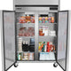 Maxx Cold - 49 cu ft. Stainless Steel Solid Double Door Top Mount Reach-In Freezer - MCFT-49FDHC