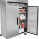 Maxx Cold - 49 cu ft. Stainless Steel Solid Double Door Top Mount Reach-In Freezer - MCFT-49FDHC