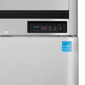 Maxx Cold - 49 cu ft. Stainless Steel Solid Double Door Top Mount Reach-In Freezer - MCFT-49FDHC