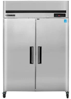 Maxx Cold - 49 cu ft. Stainless Steel Solid Double Door Top Mount Reach-In Refrigerators - MCRT-49FDHC