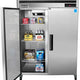 Maxx Cold - 49 cu ft. Stainless Steel Solid Double Door Top Mount Reach-In Refrigerators - MCRT-49FDHC