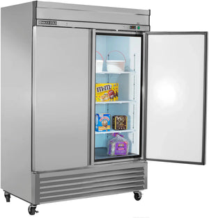 Maxx Cold - 49 cu. ft. Double and Solid Door Bottom Mount Reach-In Freezer - MXSF-49FDHC