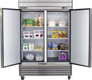 Maxx Cold - 49 cu. ft. Double and Solid Door Bottom Mount Reach-In Freezer - MXSF-49FDHC