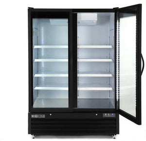 Maxx Cold - 50 Cu ft. Black Double Door & Large Capacity Merchandiser Freezer - MXGDM-50FBHC