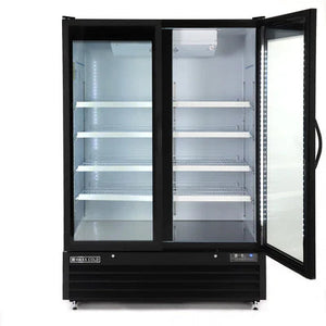 Maxx Cold - 50 Cu ft. Glass Double Door & Large Capacity Merchandiser Refrigerator - MXGDM-50RBHC