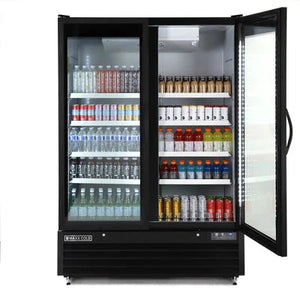 Maxx Cold - 50 Cu ft. Glass Double Door & Large Capacity Merchandiser Refrigerator - MXGDM-50RBHC