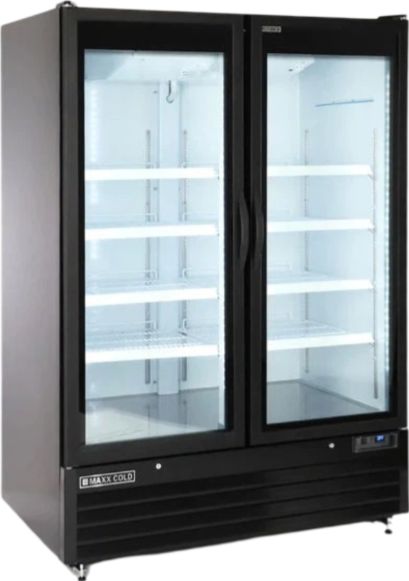 Maxx Cold - 50 Cu ft. Glass Double Door & Large Capacity Merchandiser Refrigerator - MXGDM-50RBHC