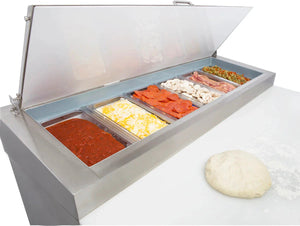 Maxx Cold - 50" Single Door Refrigerated Pizza Prep Table - MXCPP50HC