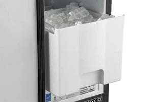 Maxx Cold - 50 lb Black Stainless Steel Premium Indoor Self-Contained Ice Machine - MIM50P