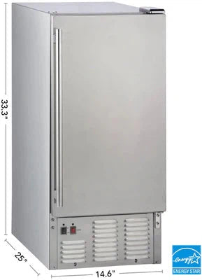 Maxx Cold - 50 lb Stainless Steel Outdoor Self-Contained Ice Machine - MIM50-O