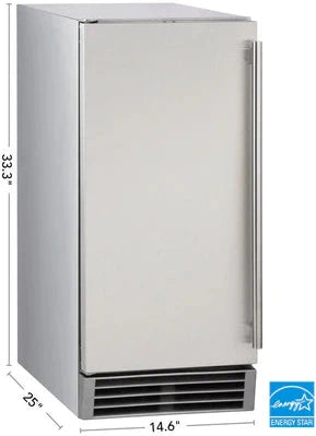 Maxx Cold - 50 lb Stainless Steel Premium Outdoor Self-Contained Ice Machine with Pump - MIM50P-O