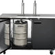 Maxx Cold - 60, 2 Barrel/Keg Black Two Tower Beer Dispenser - MXBD60-2BHC