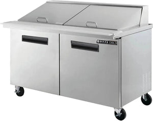 Maxx Cold - 60 " Double Door Megatop Refrigerated Prep Table - MXCR60MHC