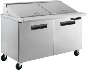 Maxx Cold - 60 " Double Door Megatop Refrigerated Prep Table - MXCR60MHC