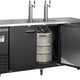 Maxx Cold - 72", 3 Barrel/Keg Black Two Tower Beer Dispenser - MXBD72-2BHC