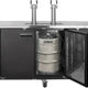 Maxx Cold - 72", 3 Barrel/Keg Black Two Tower Beer Dispenser - MXBD72-2BHC