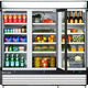 Maxx Cold - 72 Cu ft. Black Glass Triple Door Merchandiser Refrigerator - MXM3-72RBHC