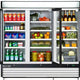 Maxx Cold - 72 Cu ft. White Glass Triple Door Merchandiser Refrigerator - MXM3-72RHC