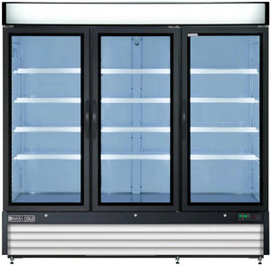 Maxx Cold - 72 Cu ft. White Triple Double Door Merchandiser Freezer - MXM3-72FHC