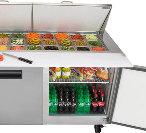 Maxx Cold - 72" Triple Door Megatop Refrigerated Prep Table - MXCR72MHC