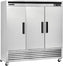 Maxx Cold - 72 cu ft. Stainless Steel Solid Triple Door Bottom Mount Reach-In Freezer - MCF-72FDHC