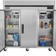 Maxx Cold - 72 cu ft. Stainless Steel Solid Triple Door Bottom Mount Reach-In Freezer - MCFT-72FDHC